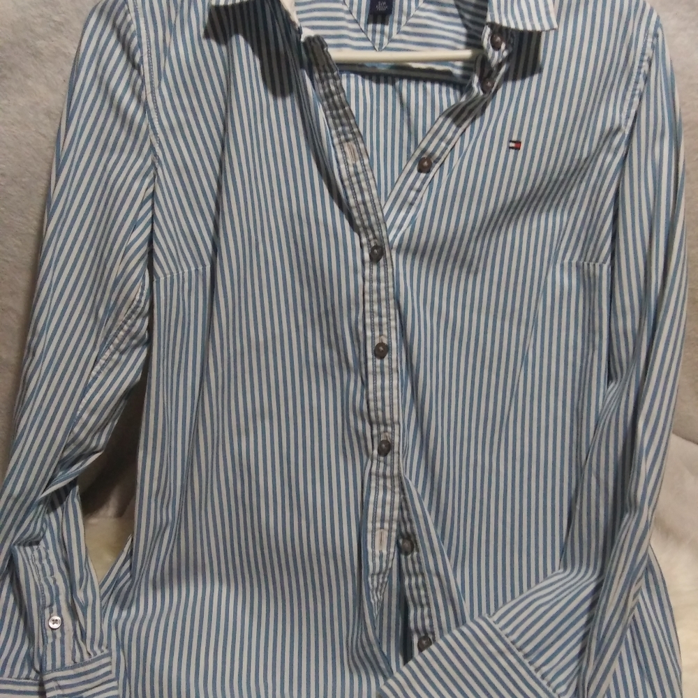 Tommy Hillfiger long sleeve stripped blouse